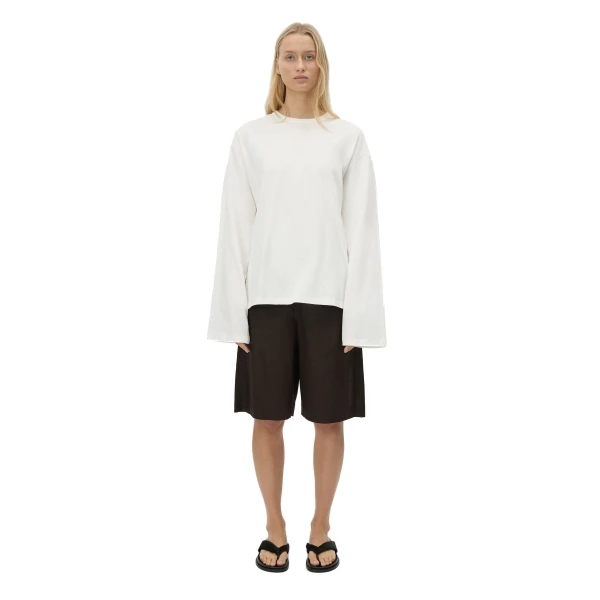 Camilla and Marc Peretti Long Sleeve Tee in Soft White