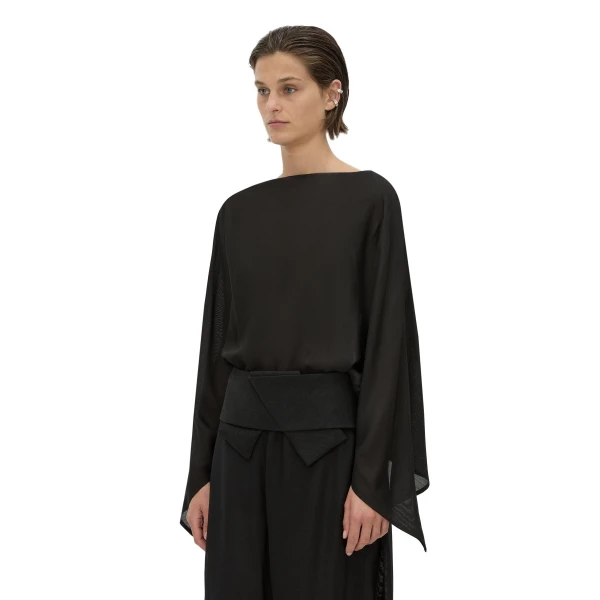 Camilla and Marc Rene Draped Top in Black