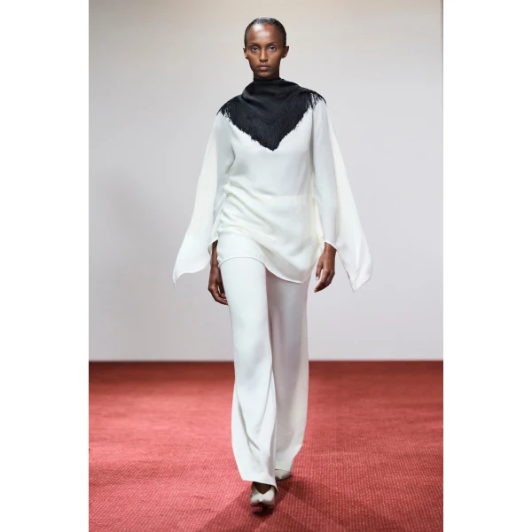 Camilla and Marc Rene Draped Top in Cream