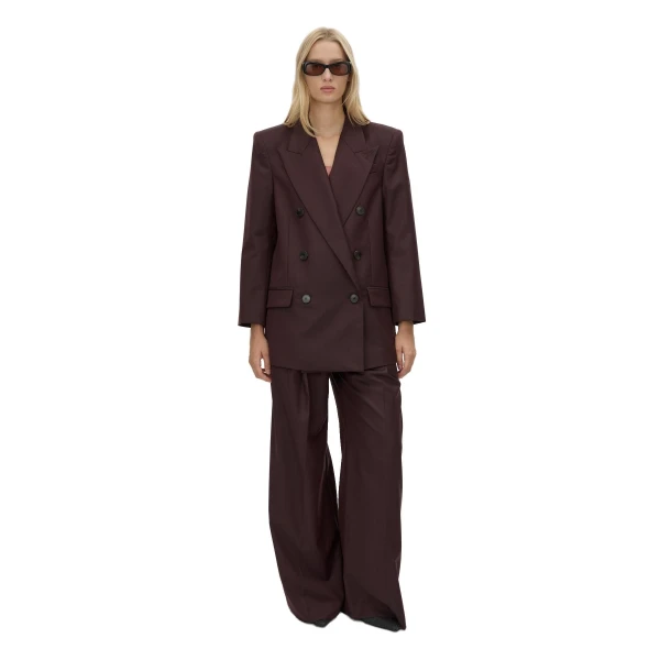 Camilla and Marc Revera Oversized Blazer in Choc Burgundy