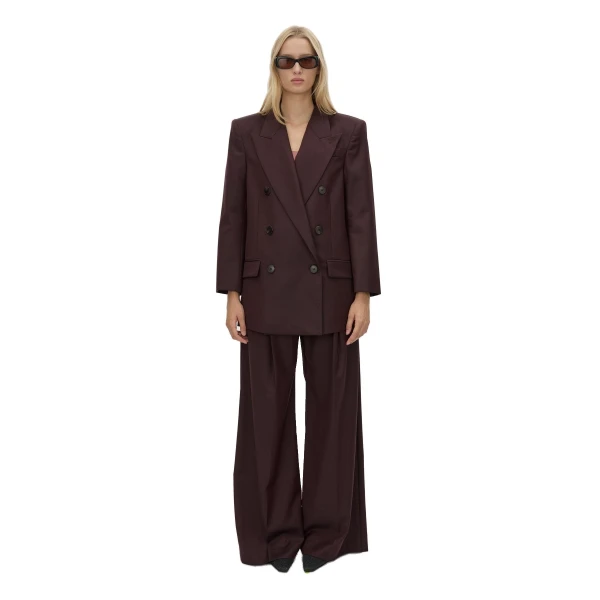 Camilla and Marc Revera Oversized Blazer in Choc Burgundy