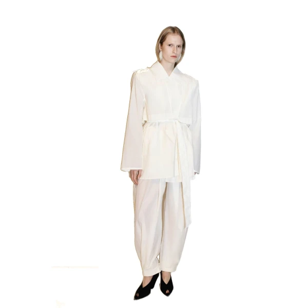 Camilla and Marc Rhia Sheer Crop Trench in Ivory