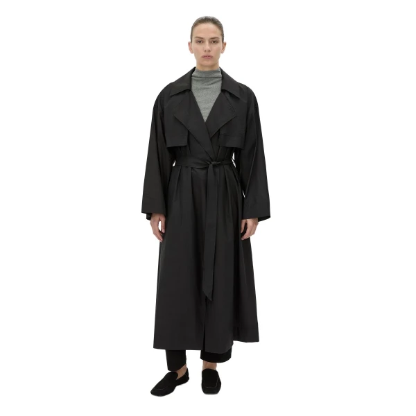 Camilla and Marc Rhia Sheer Full Length Trench in Black