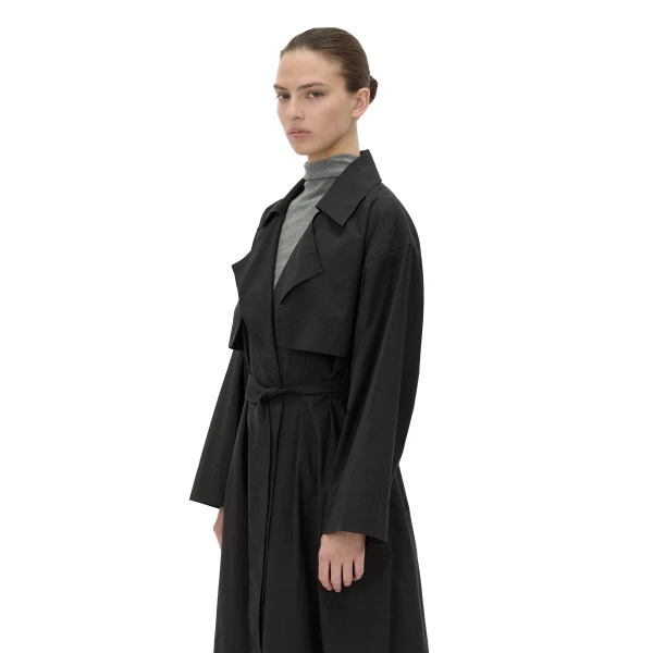 Camilla and Marc Rhia Sheer Full Length Trench in Black
