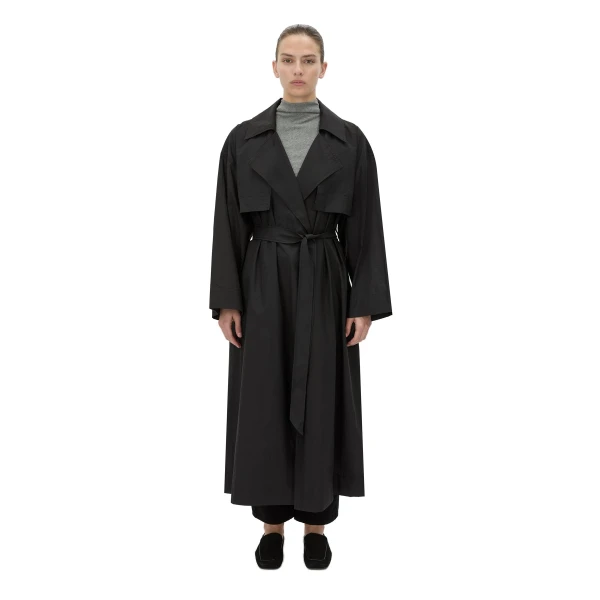 Camilla and Marc Rhia Sheer Full Length Trench in Black