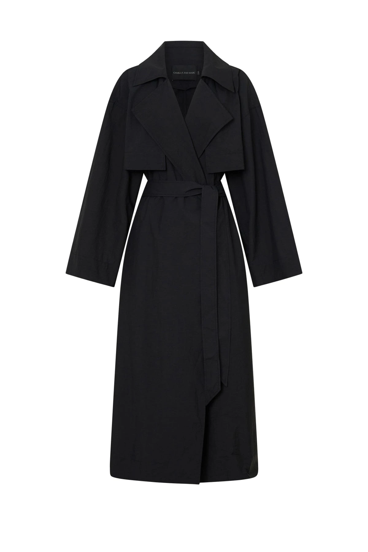 Camilla-and-Marc-Rhia-Sheer-Full-Length-Trench-in-Black Camilla and Marc Rhia Sheer Full Length Trench in Black | Coats | Luxury Shoes