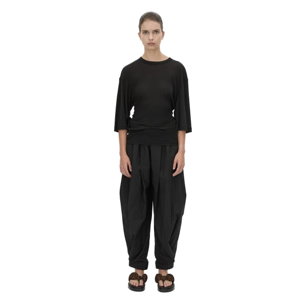 Camilla and Marc Siona Light Elbow Sleeve Top in Black