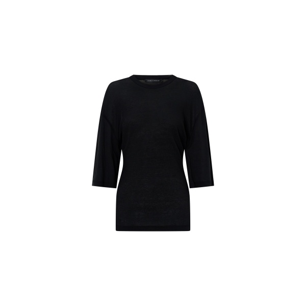Camilla and Marc Siona Light Elbow Sleeve Top in Black | Tops | Luxury Shoes 
