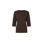 Camilla and Marc Siona Light Elbow Sleeve Top in Chocolate | Tops | Luxury Shoes 