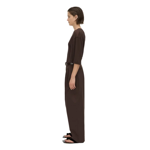 Camilla and Marc Siona Light Elbow Sleeve Top in Chocolate