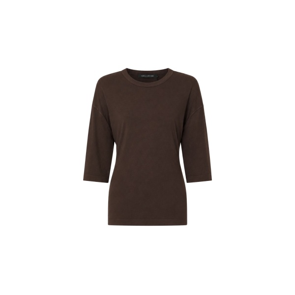 Camilla and Marc Siona Light Elbow Sleeve Top in Chocolate | Tops | Luxury Shoes 