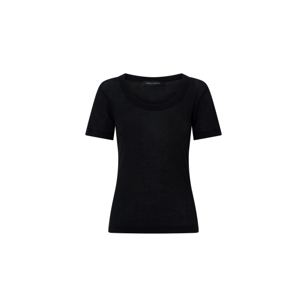 Camilla and Marc Siona Light Weight Fitted Tee in Black | Tops | Luxury Shoes 