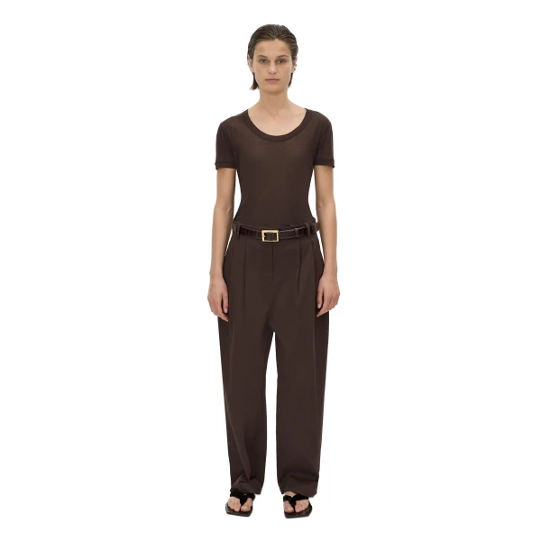 Camilla and Marc Siona Light Weight Fitted Tee in Chocolate