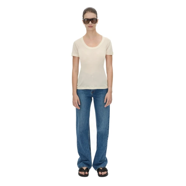 Camilla and Marc Siona Light Weight Fitted Tee in Cream