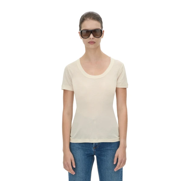 Camilla and Marc Siona Light Weight Fitted Tee in Cream