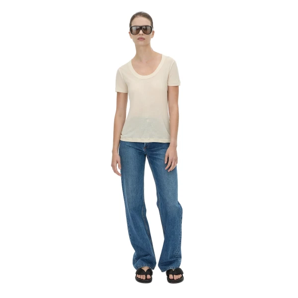 Camilla and Marc Siona Light Weight Fitted Tee in Cream