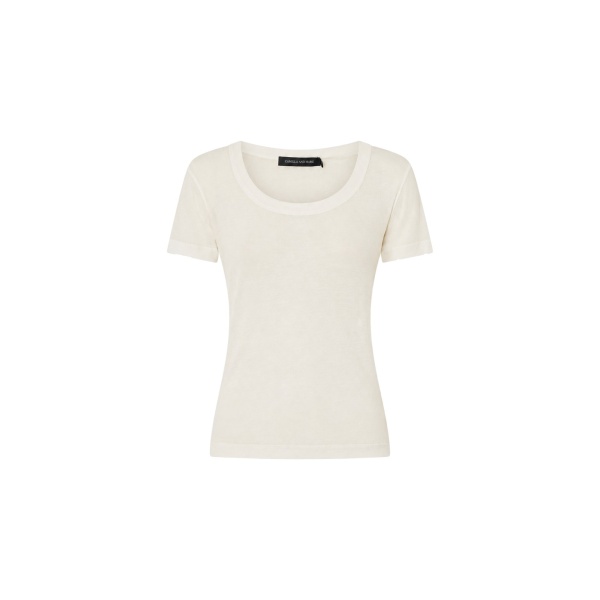 Camilla and Marc Siona Light Weight Fitted Tee in Cream | Tops | Luxury Shoes 