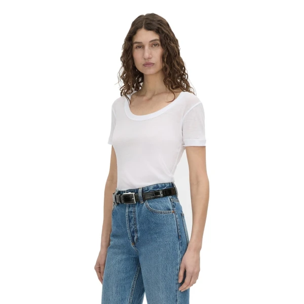 Camilla and Marc Siona Light Weight Fitted Tee in Soft White