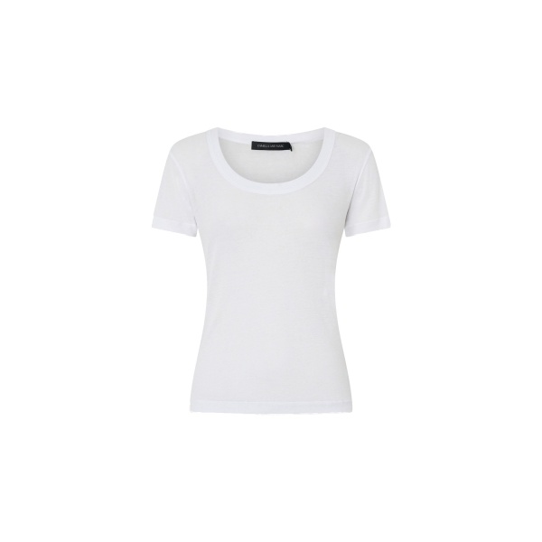 Camilla and Marc Siona Light Weight Fitted Tee in Soft White | Tops | Luxury Shoes 