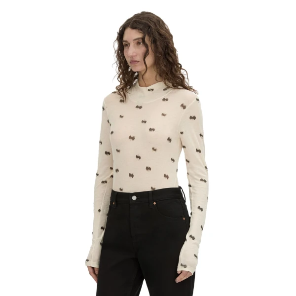 Camilla and Marc Siona Printed Bodysuit in Soft White Print