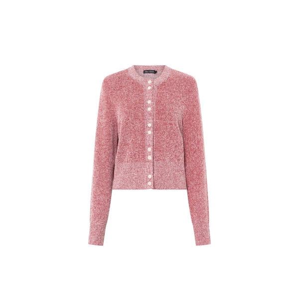Camilla and Marc Soleo Textured Knit Cardigan in Watermelon | Knitwear | Luxury Shoes 