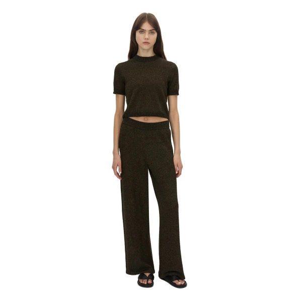 Camilla and Marc Soleo Textured Knit T-Shirt in Cocoa