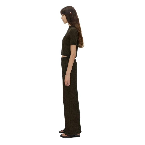 Camilla and Marc Soleo Textured Knit T-Shirt in Cocoa