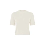 Camilla and Marc Soleo Textured Knit T-Shirt in Cream | Knitwear | Luxury Shoes 