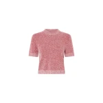 Camilla and Marc Soleo Textured Knit T-Shirt in Watermelon | Knitwear | Luxury Shoes 