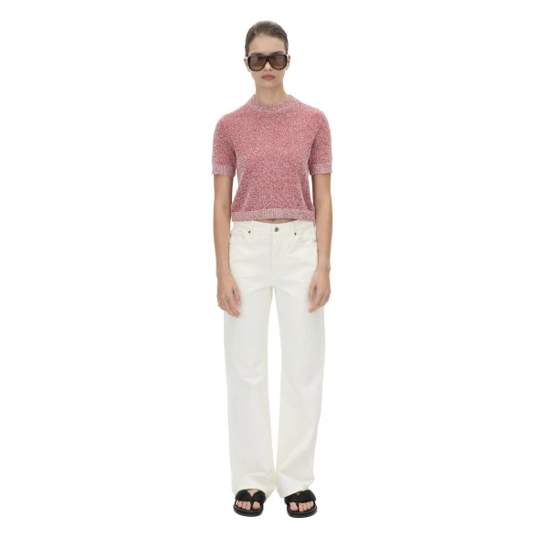 Camilla and Marc Soleo Textured Knit T-Shirt in Watermelon