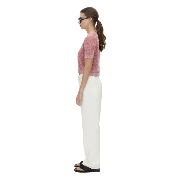 Camilla and Marc Soleo Textured Knit T-Shirt in Watermelon