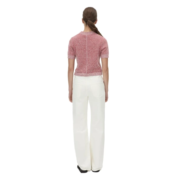 Camilla and Marc Soleo Textured Knit T-Shirt in Watermelon