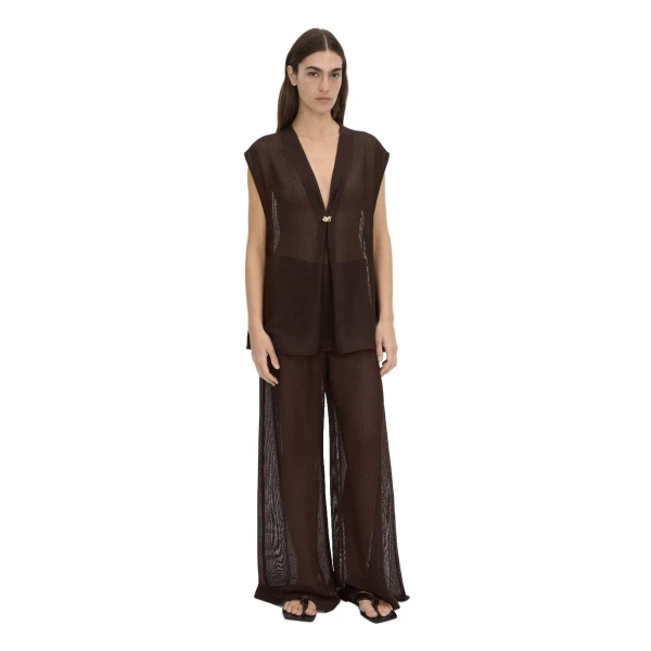 Camilla and Marc Tessara Top in Chocolate