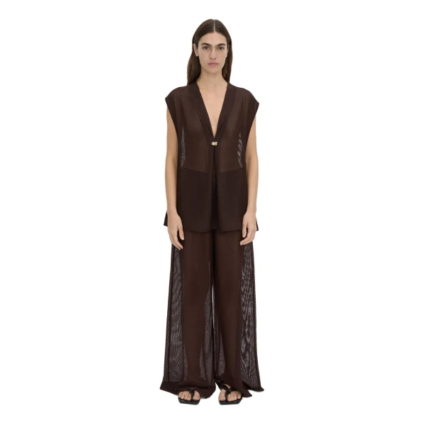 Camilla and Marc Tessara Top in Chocolate