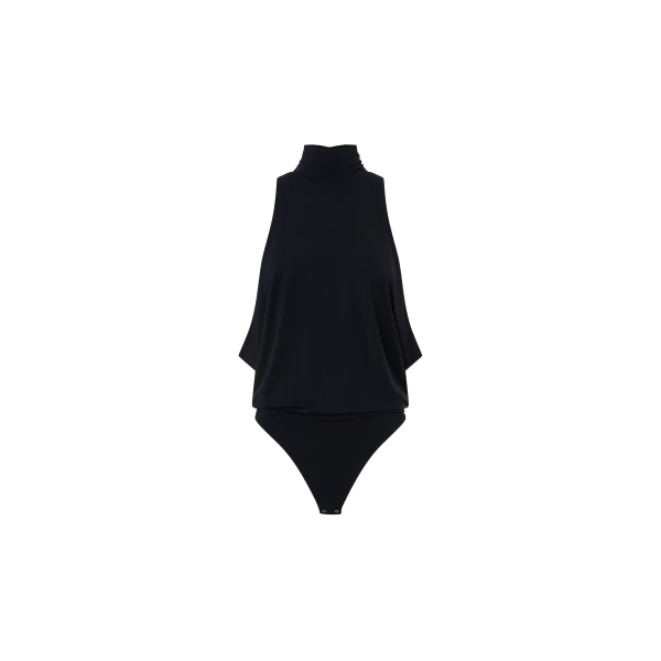 Valerie High Neck Bodysuit in Black
