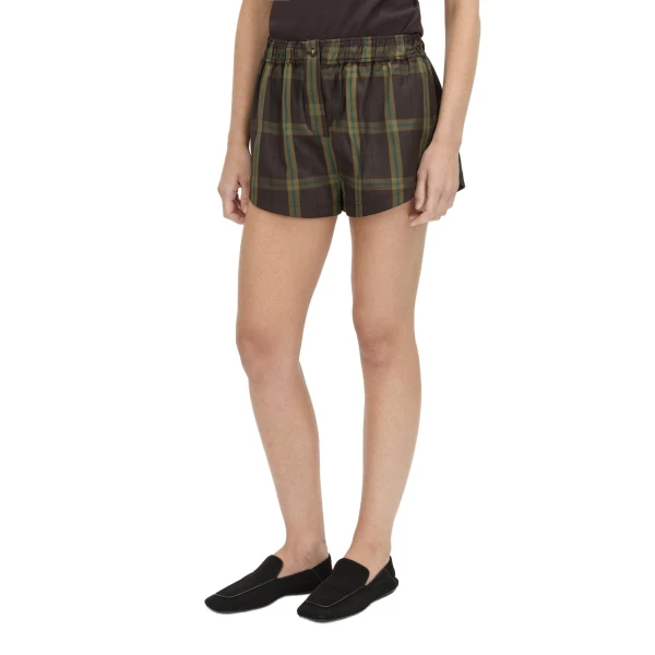 Camilla and Marc Winton Check Mini Short in Espresso Check