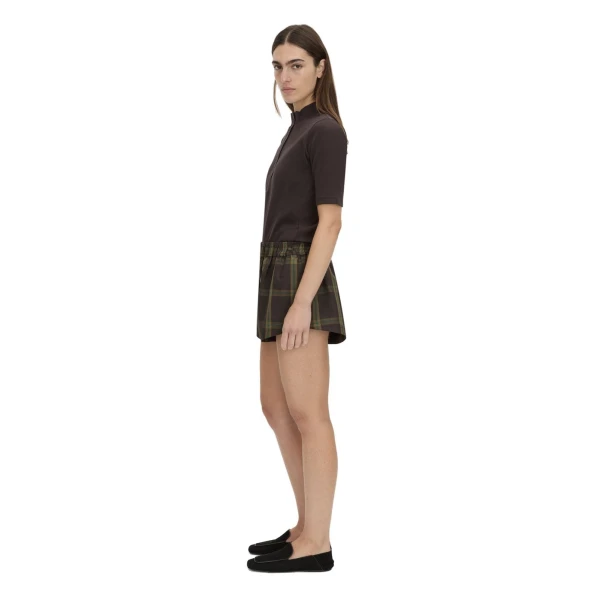 Camilla and Marc Winton Check Mini Short in Espresso Check