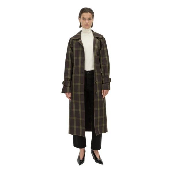Camilla and Marc Winton Check Trench Coat in Espresso Check
