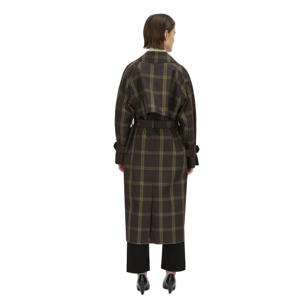 Camilla and Marc Winton Check Trench Coat in Espresso Check