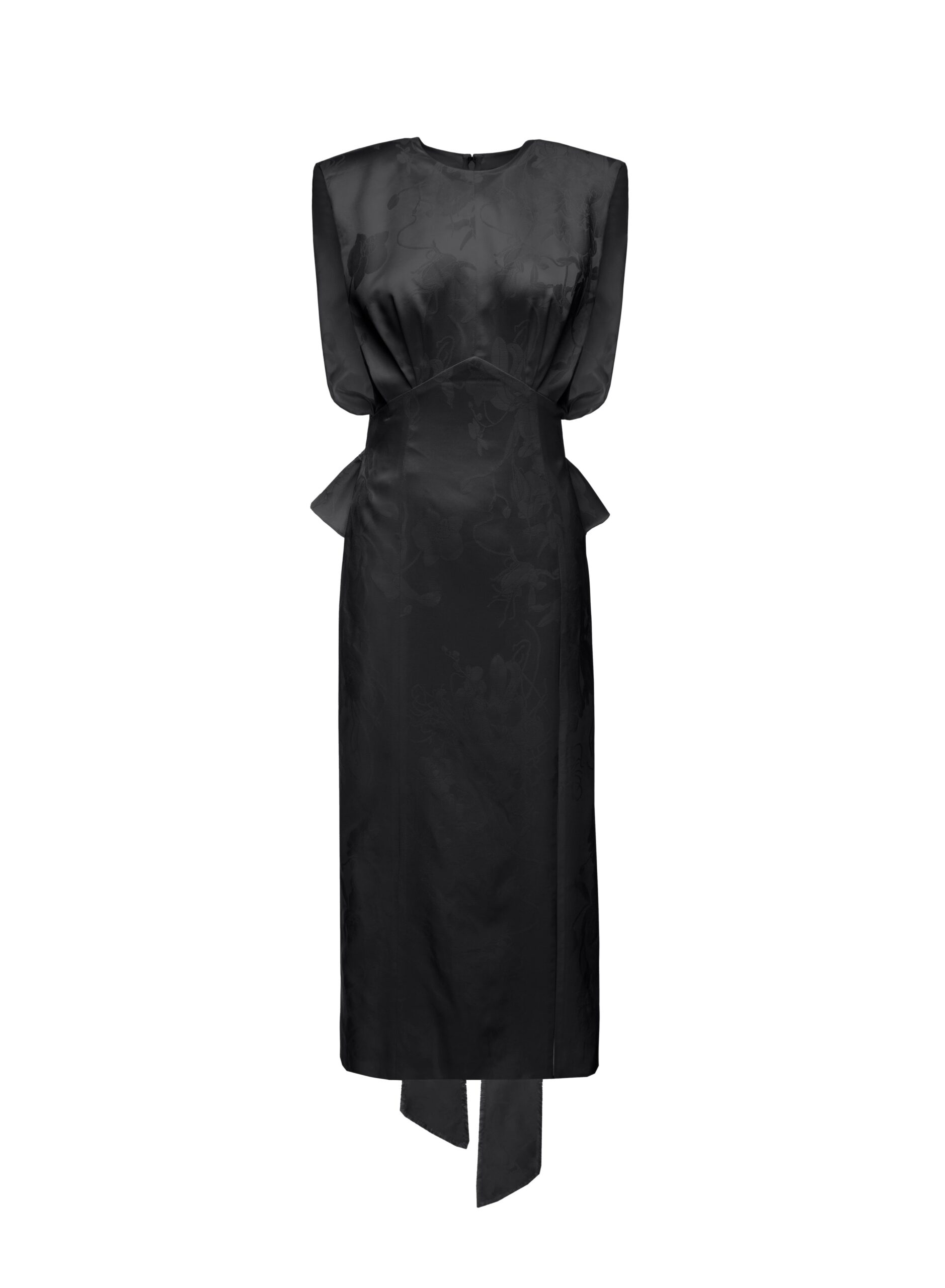 Daffodil Dress in Black Jacquard