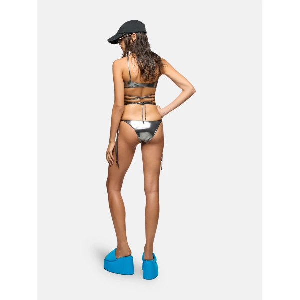 Attico dark silver swimwear