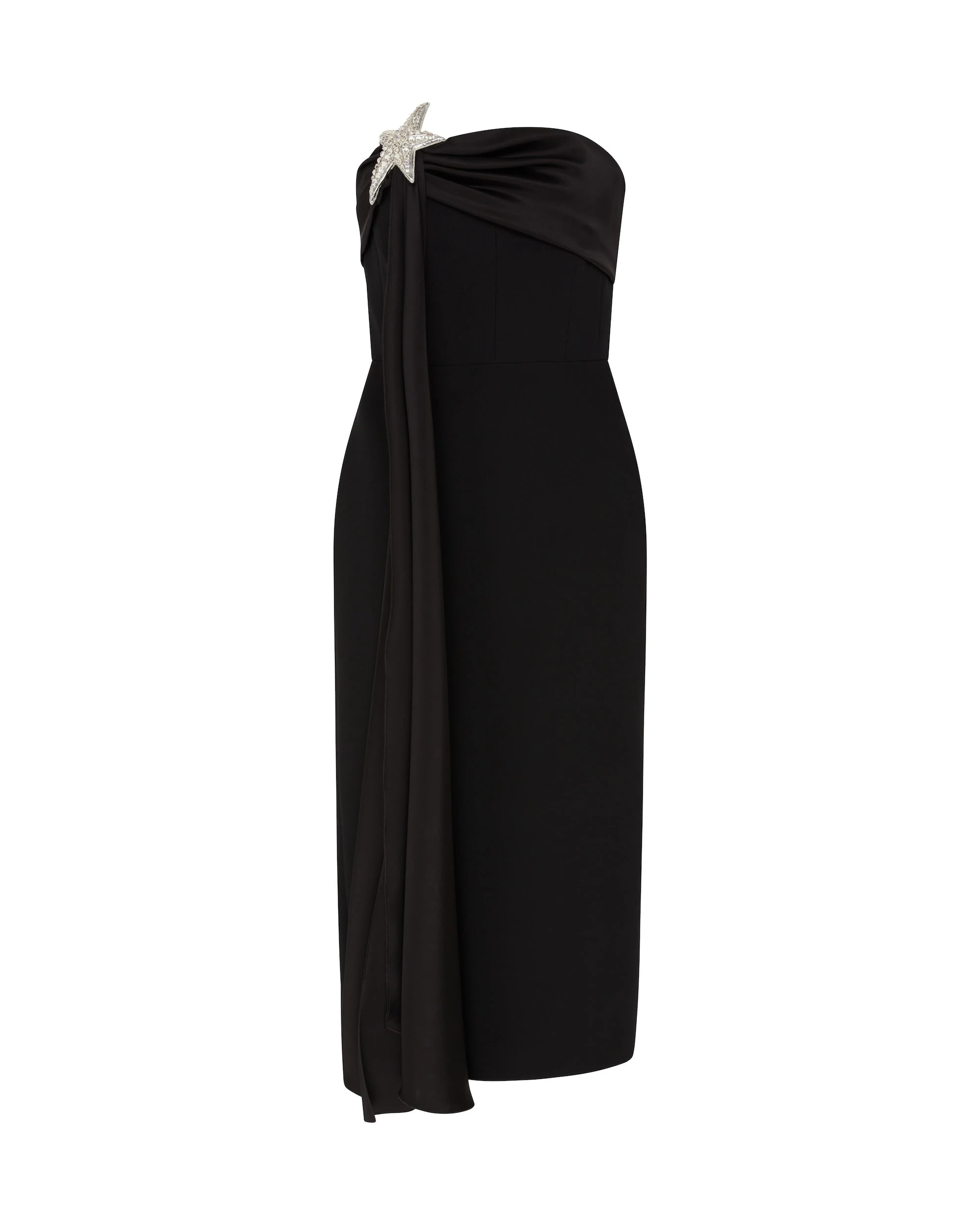 David Koma Drape Overlay And Star Midi Dress David Koma midi dress