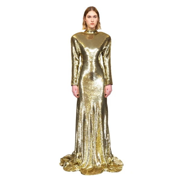 David Koma metallic gown