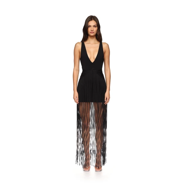 David Koma black mini dress