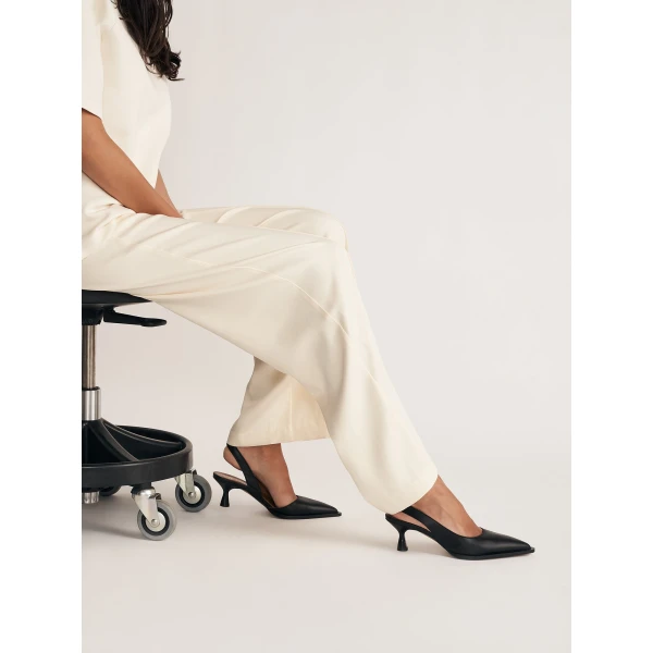 Black ATP Atelier slingbacks