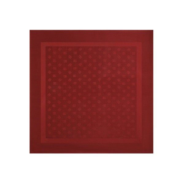 Dolce & Gabbana 135x135 silk stole with logo jacquard