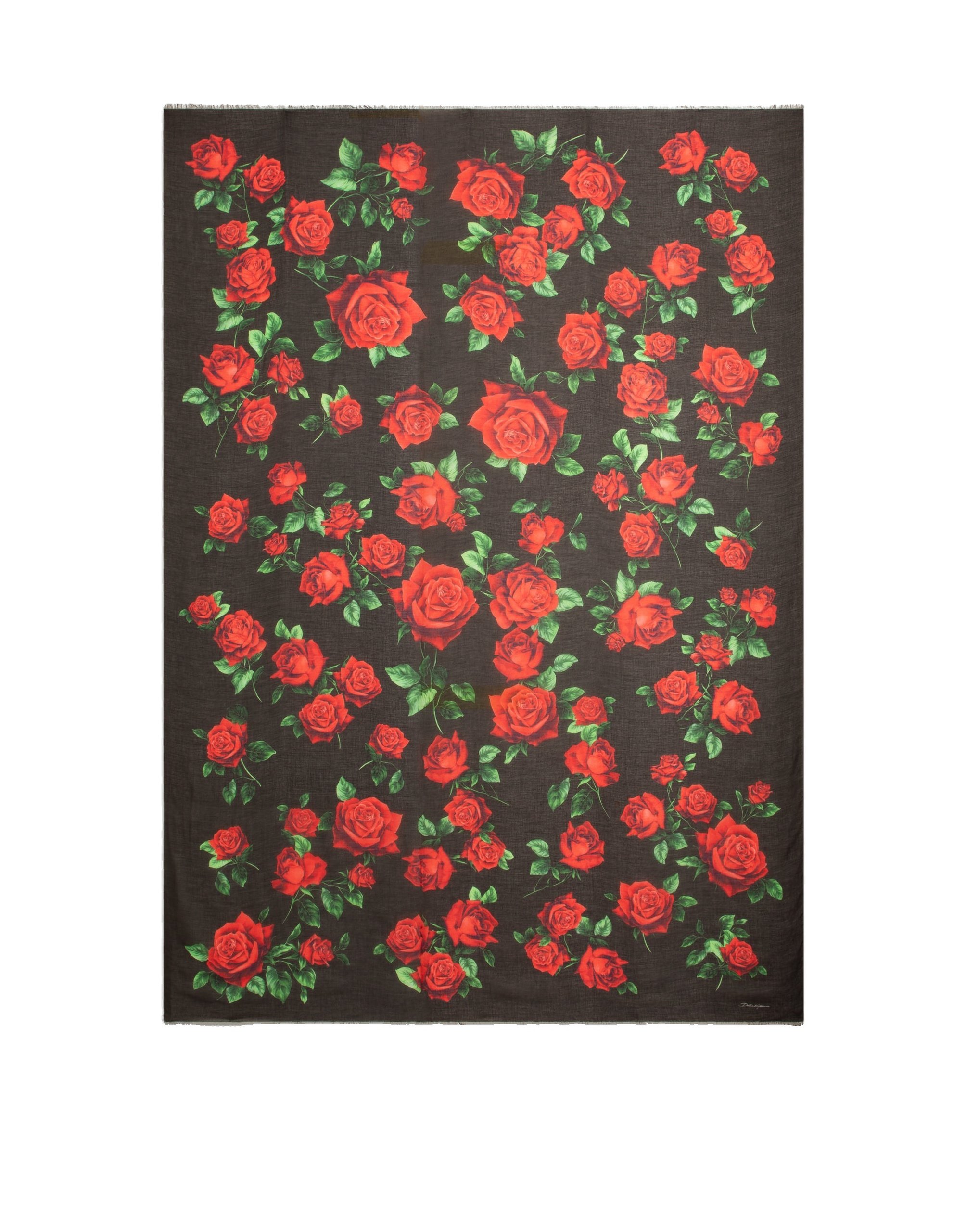Dolce & Gabbana 135x200 rose-print cashmere blend stole in Multicolour | Buy Accessories at Luxury Shoes Dolce & Gabbana 135x200 rose-print cashmere blend stole