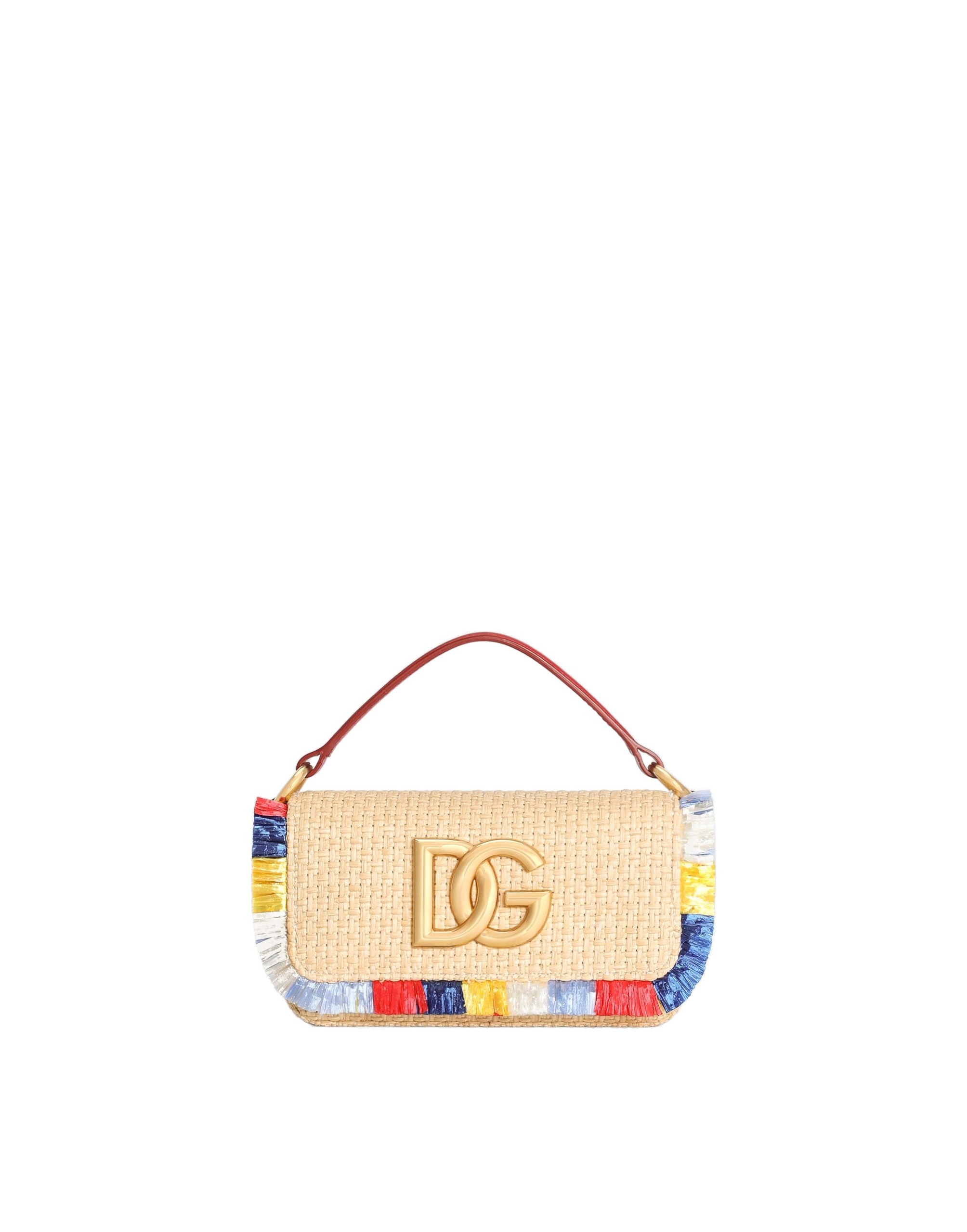 Dolce & Gabbana 3.5 shoulder bag in raffia in Multicolour | Buy Bags at Luxury Shoes Dolce & Gabbana 3.5 shoulder bag in raffia