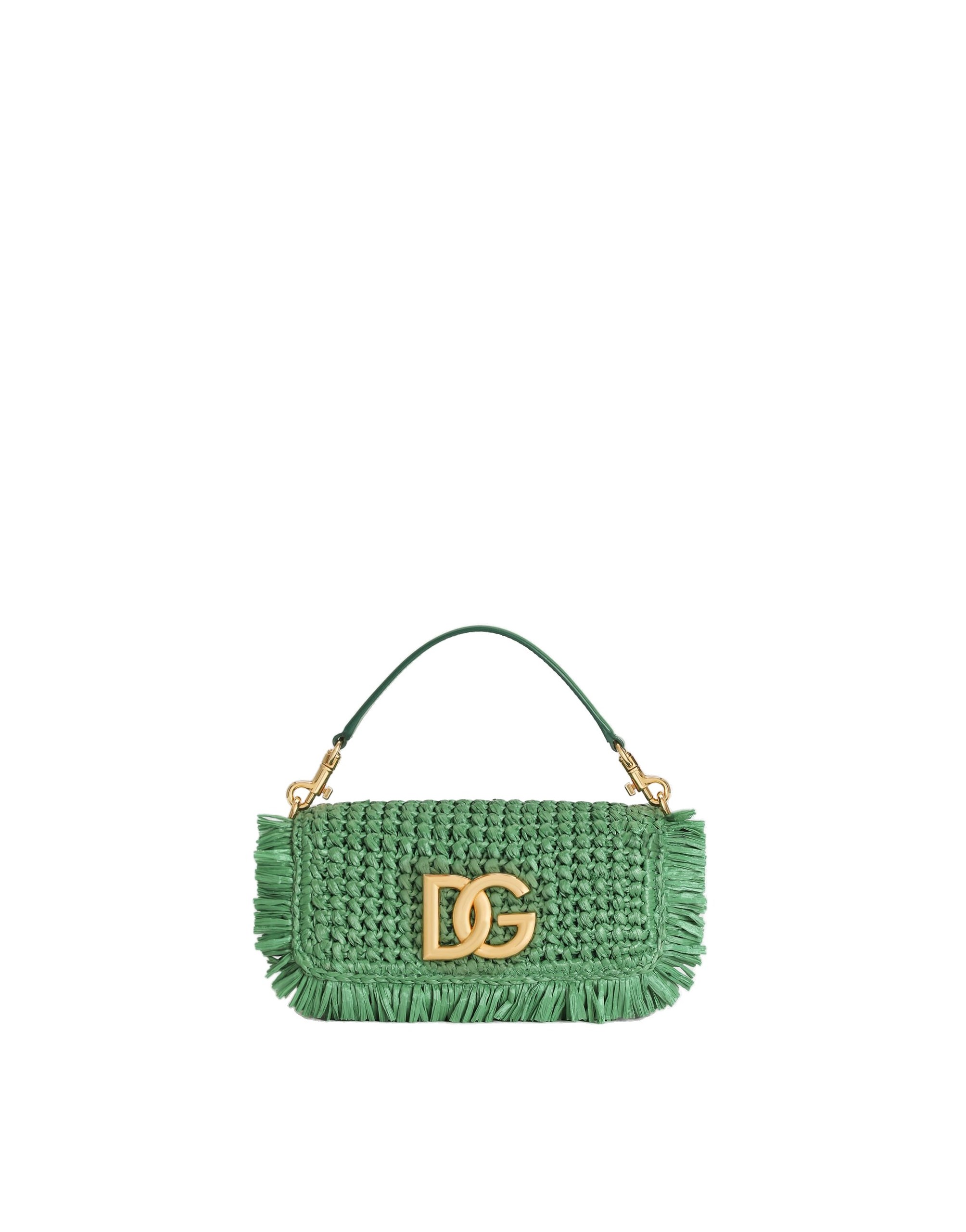 Dolce & Gabbana 3.5 shoulder bag in raffia in Green | Buy Bags at Luxury Shoes Dolce & Gabbana 3.5 shoulder bag in raffia