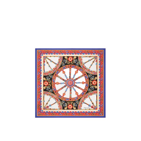 Dolce & Gabbana 50x50 carretto-print silk twill scarf